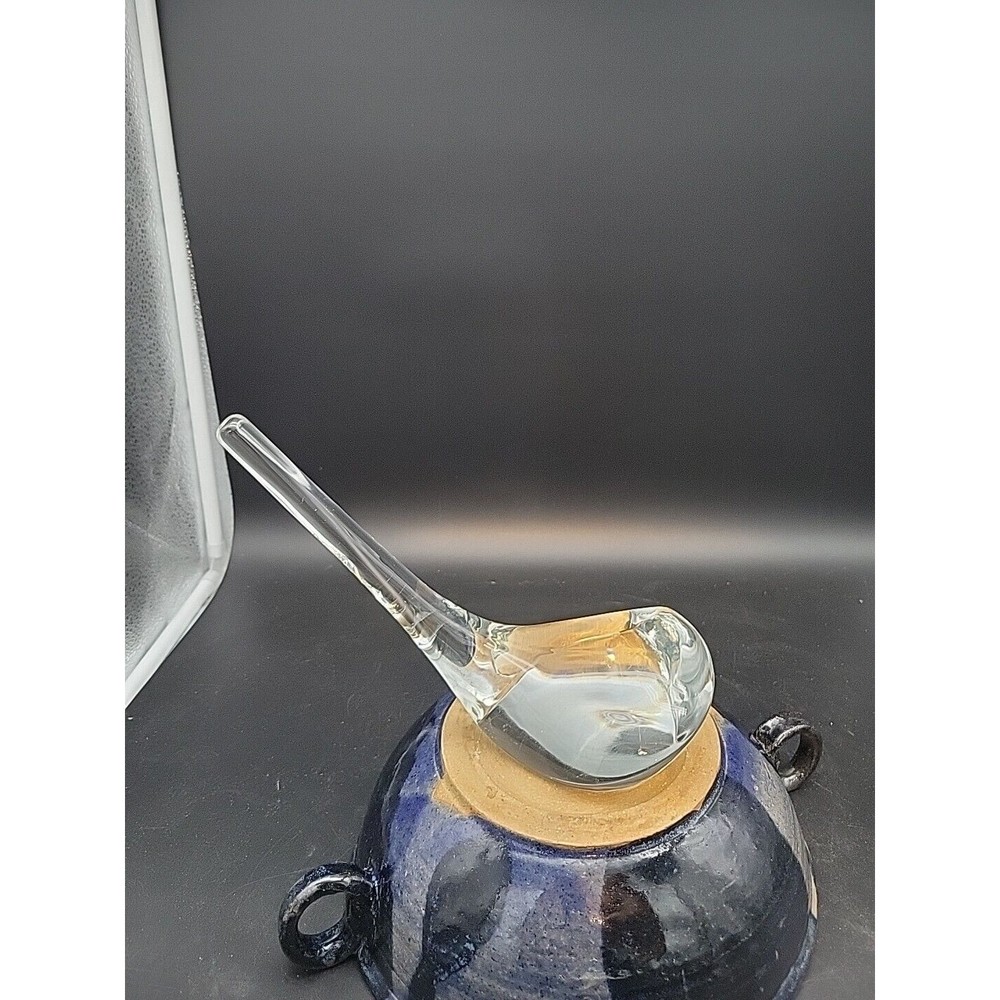 Crystal Art Glass Golf  Club Driver-Head Paperweight Sculpture Modern Dad Gift